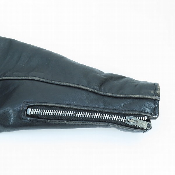 実際に弊社で買取させて頂いたSchott/ショット ボアライナー付き シングルレザーライダースジャケット /36の画像 7枚目