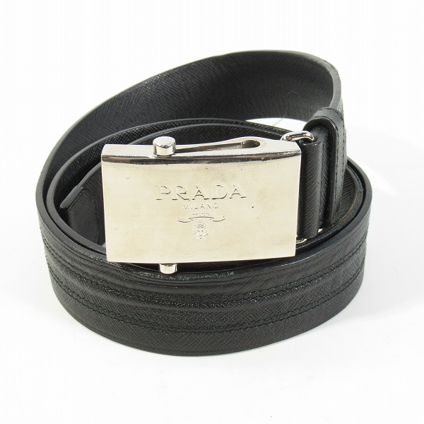 実際に弊社で買取させて頂いたPRADA/プラダ  ベルト/ロゴデザインバックル