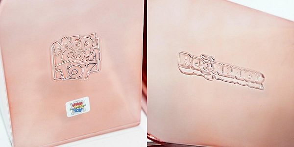 実際に弊社で買取させて頂いた★(2)未使用 MEDICOM TOY/メディコムトイ BE@RBRICK/ベアブリック 不二家 招き猫 ペコちゃん 金運ダブル小判 桃金メッキ 1000%の画像 6枚目