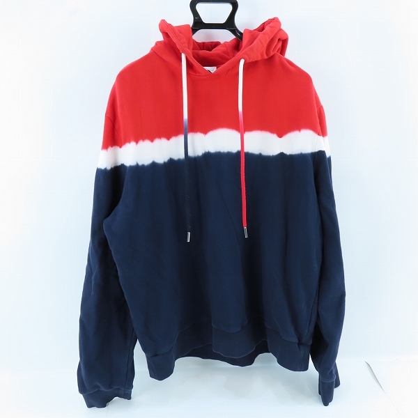実際に弊社で買取させて頂いた【JPタグ】MONCLER/モンクレール タイダイ/トリコロール フーディ パーカー F10918G71060/XXL