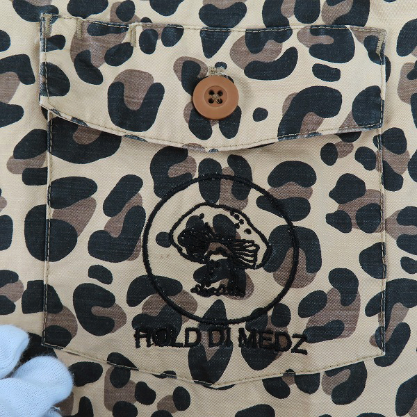 実際に弊社で買取させて頂いたSTUSSY/ステューシー レオパード 半袖シャツ/Mの画像 4枚目