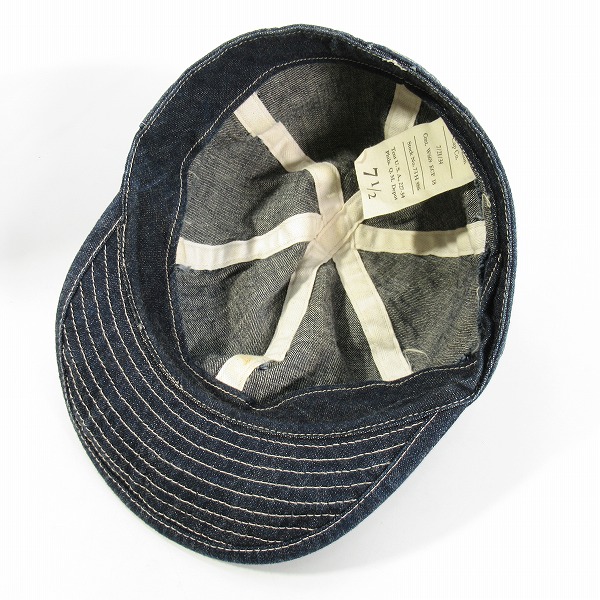 実際に弊社で買取させて頂いたBUZZ RICKSON'S/バズリクソンズ アーミーデニムキャップ BR02308/7 1/2の画像 4枚目