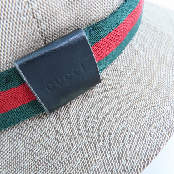 実際に弊社で買取させて頂いたGUCCI/グッチ シェリーライン ハット/帽子 Lの画像 8枚目