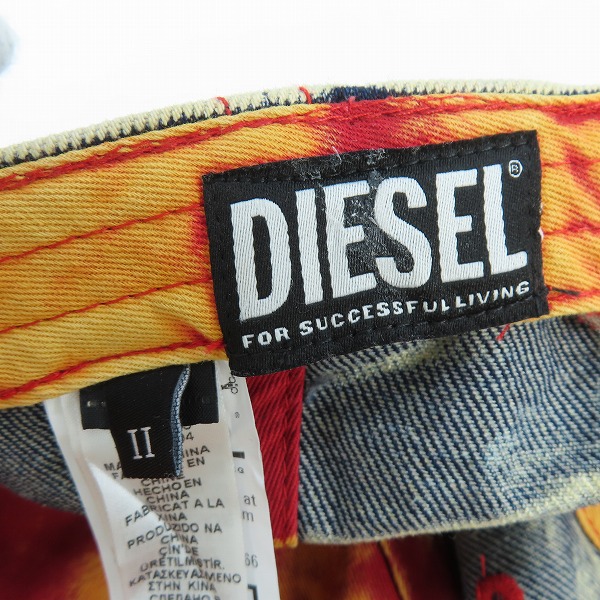 実際に弊社で買取させて頂いたDIESEL/ディーゼル ダメージ加工 デニム キャップ 0DGAV/2の画像 5枚目