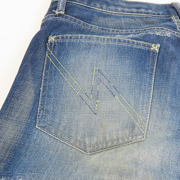 実際に弊社で買取させて頂いたNEIGHBORHOOD/ネイバーフッド Narrow Straight 06EX SAVAGE LEVEL-4 ダメージ加工 デニムパンツ DCNH-PT-09 S の画像 8枚目