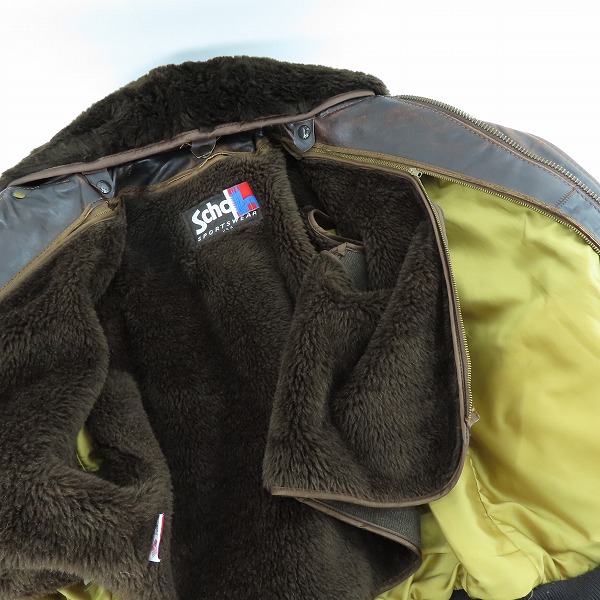 実際に弊社で買取させて頂いたSchott/ショット USA製 ボアライナー付 レザージャケット/40の画像 3枚目