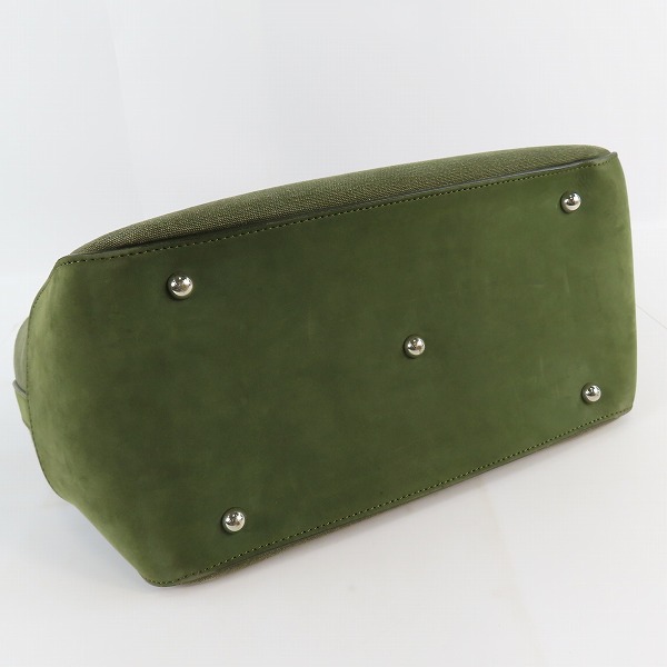 実際に弊社で買取させて頂いたreadymade/レディメイド SS23 ロゴ刺繍 ダメージ加工 レザー × キャンバス ボストンバッグ/ジムバッグの画像 2枚目