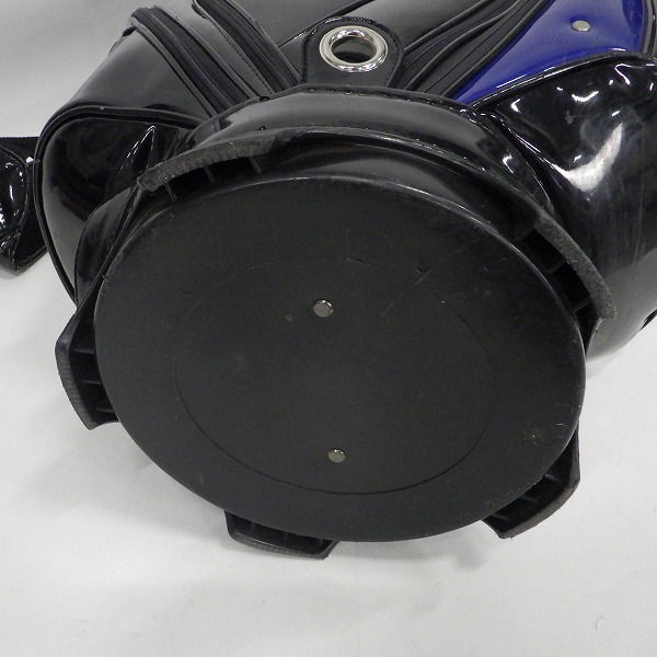 実際に弊社で買取させて頂いたTitleist/タイトリスト CB613 ゴルフ 9.5型 5分割エナメル キャディバッグ ブラックｘブルーの画像 8枚目