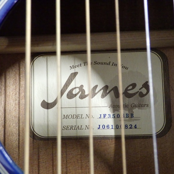実際に弊社で買取させて頂いた ★James/ジェームス JF350SBB アコースティックギター/アコギの画像 4枚目