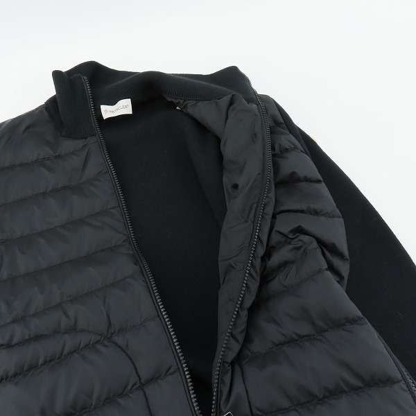 実際に弊社で買取させて頂いた【JPタグ】MONCLER/モンクレール CARDIGAN TRICOT ニット 切替ナイロン ダウンジャケット J20919B50700/Sの画像 6枚目