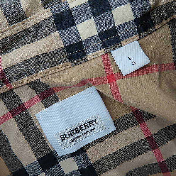 実際に弊社で買取させて頂いた【難有り】BURBERRY/バーバリー チェックシャツ THTHAGAR129SAM 8020863/Lの画像 2枚目