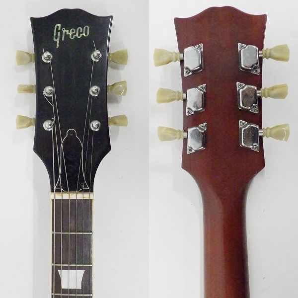 実際に弊社で買取させて頂いた★【難有り】Greco/グレコ レスポールスタンダードType ワッカロゴ ボルトンネック エレキギター ハードケース付の画像 2枚目