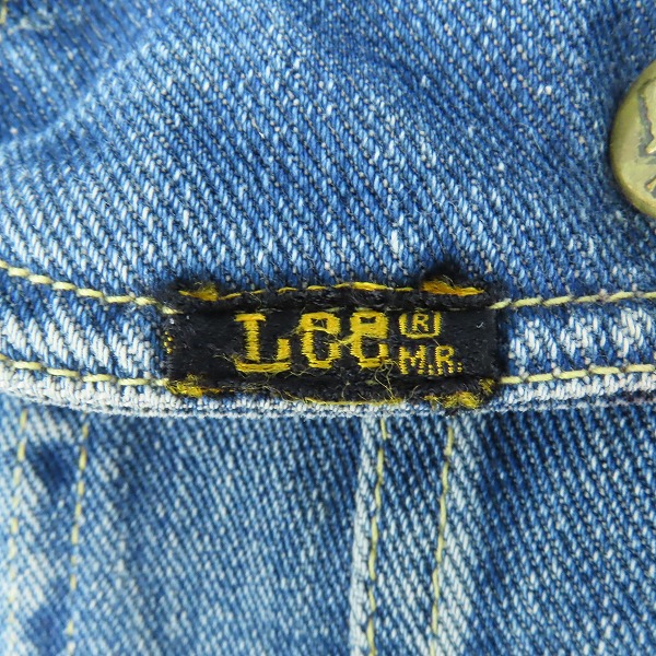 実際に弊社で買取させて頂いたLee/リー ヴィンテージ 101-J 70s初期 四角黒タグ デニムジャケット/38の画像 3枚目