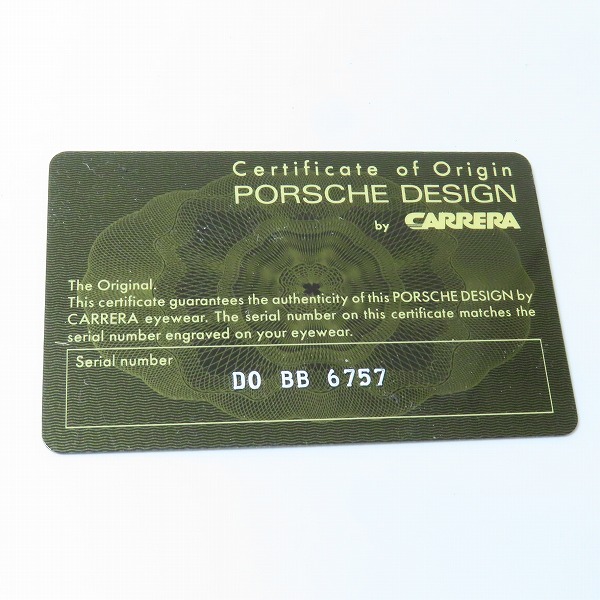 実際に弊社で買取させて頂いたPORSCHE DESIGN by CARRERA/ポルシェデザイン カレラ サングラス 5622の画像 8枚目