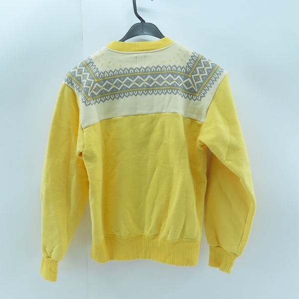 実際に弊社で買取させて頂いたTHE FLAT HEAD/フラットヘッド ジップアップ スウェット イエロー系/M 38-40の画像 1枚目