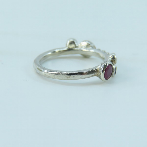 実際に弊社で買取させて頂いたLoree Rodkin/ローリーロドキン 5Pピンクストーン入り シルバーリング/12.5号の画像 4枚目