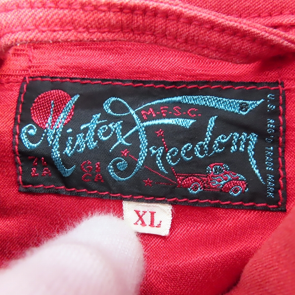 実際に弊社で買取させて頂いたSUGAR CANE×MR.FREEDOM/シュガーケーン×ミスターフリーダム MFSC ドッグイヤージャケット MFSC SC14068 XLの画像 2枚目