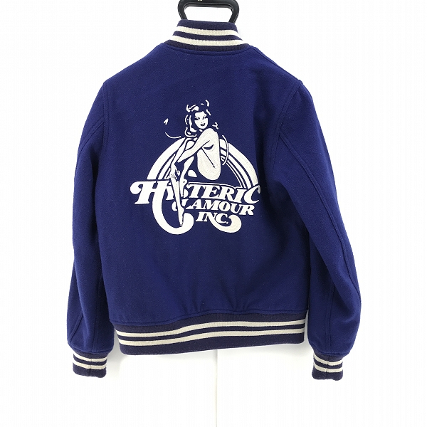 実際に弊社で買取させて頂いたHYSTERIC GLAMOUR/ヒステリックグラマー 刺繍 スタジャン ウール 01183AB05 /Sの画像 1枚目
