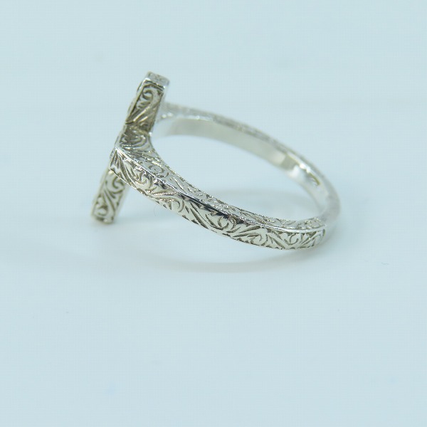 実際に弊社で買取させて頂いたLoree Rodkin/ローリーロドキン 10Pクリアストーン入り アラベスクデザイン クロスリング/12.5号の画像 2枚目