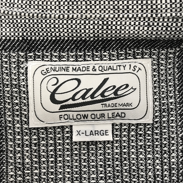 実際に弊社で買取させて頂いたCALEE/キャリー BLOCK CHECK OVER SIZE SHIRT JACKET/ブロックチェック オーバーサイズ シャツジャケット/XLの画像 2枚目