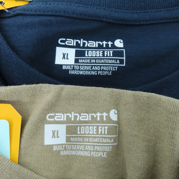 実際に弊社で買取させて頂いた【未使用】 Carhartt/カーハート カットソー 半袖シャツ 2点セット XLの画像 2枚目