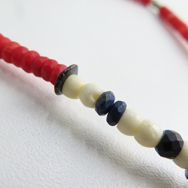 実際に弊社で買取させて頂いたAMP JAPAN/アンプジャパン ビーズ チャーム付き アンクレット レッドの画像 7枚目