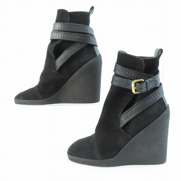 実際に弊社で買取させて頂いたLouis Vuitton/ルイヴィトン スウェードレザー ヒールブーツ/ショートブーツ NL 0165 /36.5の画像 3枚目