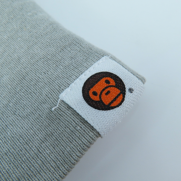 実際に弊社で買取させて頂いたA BATHING APE/アベイシングエイプ  BABY MILO ジップアップ パーカー グレー/Lの画像 4枚目