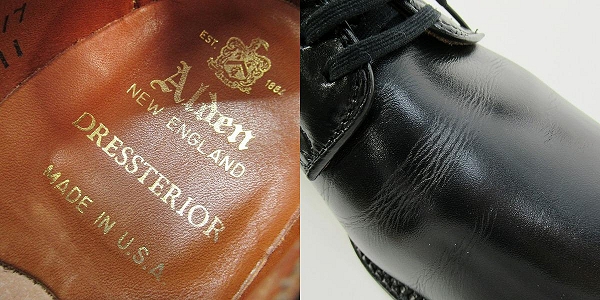 実際に弊社で買取させて頂いたALDEN/オールデン ミリタリーラスト ボックスカーフ プレーントゥ レザーシューズ 53711/6Dの画像 6枚目