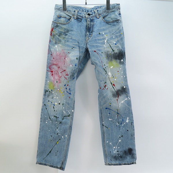 実際に弊社で買取させて頂いたNUMBERNINE/ナンバーナイン 2006SS/ガンズ期 ペンキ加工 デニムパンツ ジーンズ 2