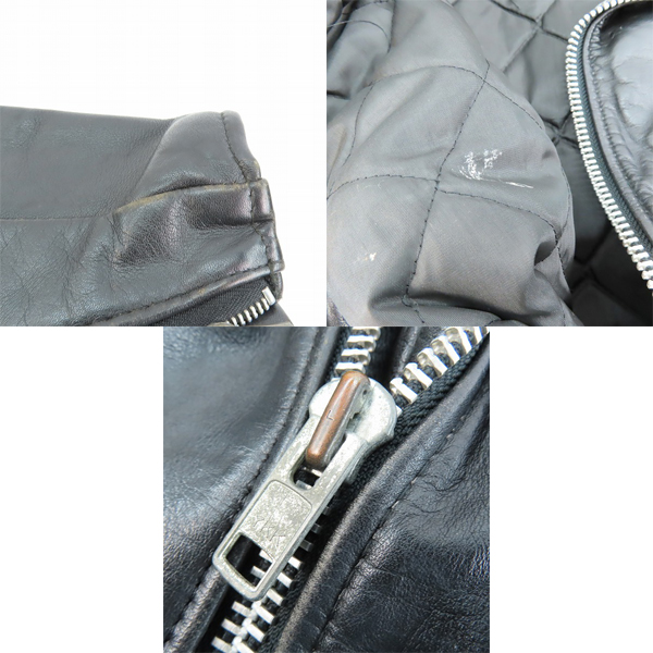 実際に弊社で買取させて頂いたPERFECTO by Schott/パーフェクト バイ ショット ダブルライダースジャケット ブラック 38の画像 6枚目