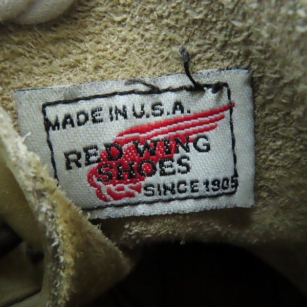 実際に弊社で買取させて頂いたRED WING/レッドウィング スエード レザー 羽タグ アイリッシュセッター 8173/ 7.5の画像 6枚目