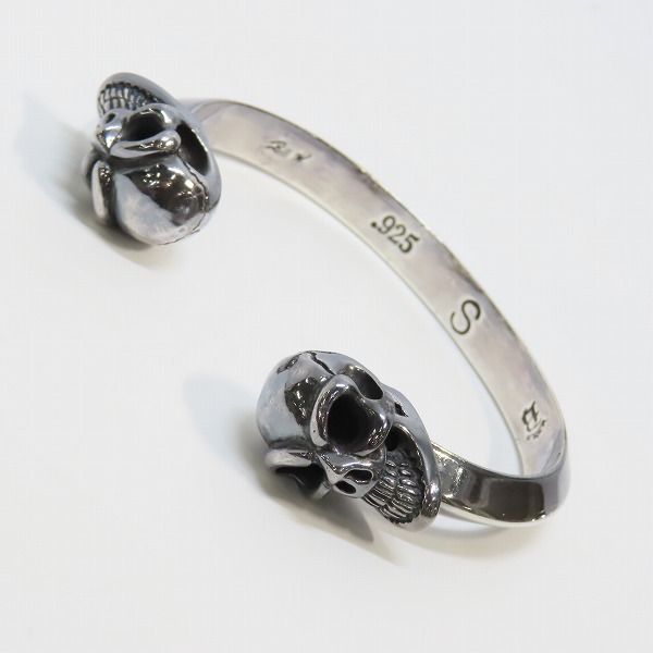 実際に弊社で買取させて頂いたBWL/ビルウォールレザー Good Luck Skull/グッドラックスカル トライアングル バングル