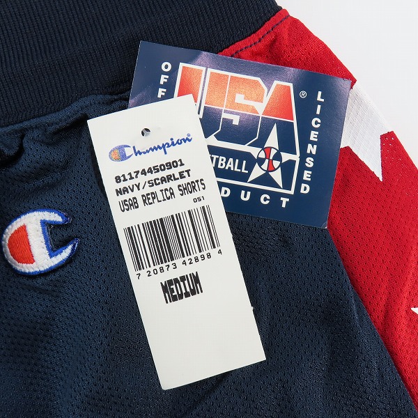 実際に弊社で買取させて頂いた【未使用】Champion/チャンピオン 90s オリンピック ドリームチーム ユニフォーム/パンツ/Mの画像 6枚目
