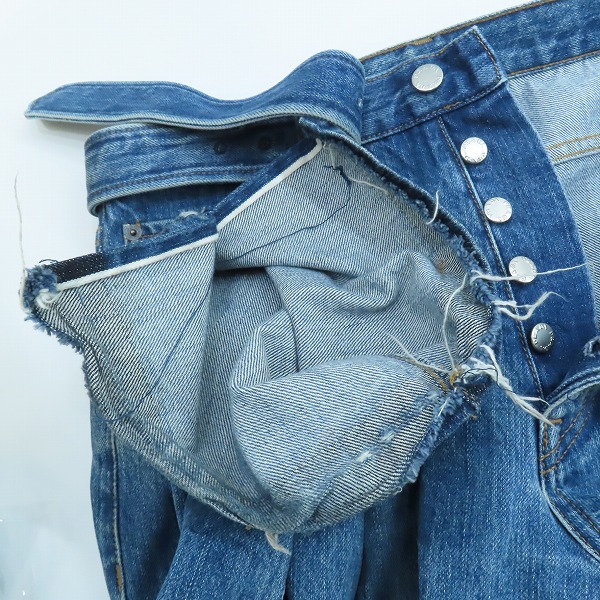 実際に弊社で買取させて頂いた【JPタグ】PRADA/プラダ CLASSIC FIT 三角ロゴプレート ダメージ ベルト デニムパンツ/ジーンズ GEP293/31の画像 2枚目