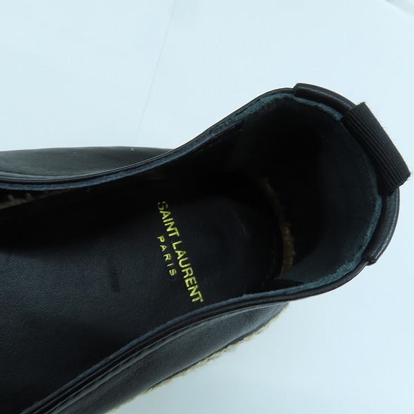 実際に弊社で買取させて頂いたSAINT LAURENT/サンローラン YSLロゴ 刺繍 エスパドリーユ 471740/40の画像 4枚目