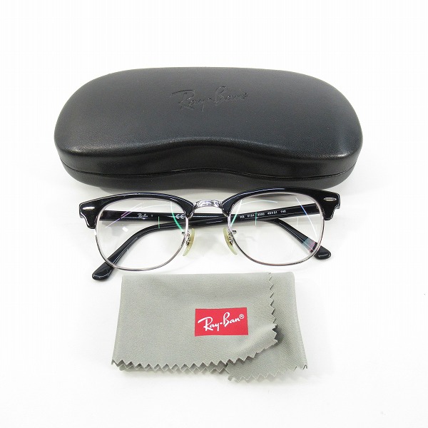 実際に弊社で買取させて頂いたRay-Ban/レイバン CLUBMASTER/クラブマスター  度入り 眼鏡/メガネフレーム RB5154 2000の画像 9枚目