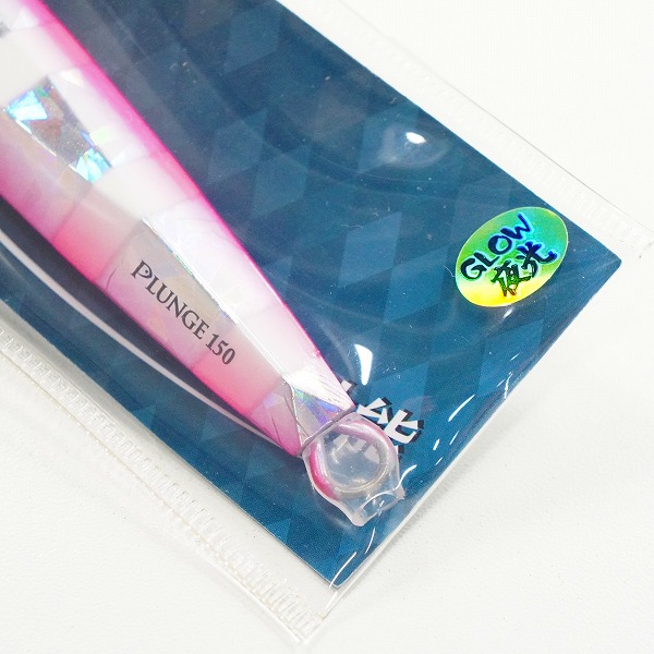 実際に弊社で買取させて頂いた【未開封】Jackson/ジャクソン PLUNGE プランジ GLOW夜光 150g ゼブラグローピンク メタルジグ ルアーの画像 4枚目