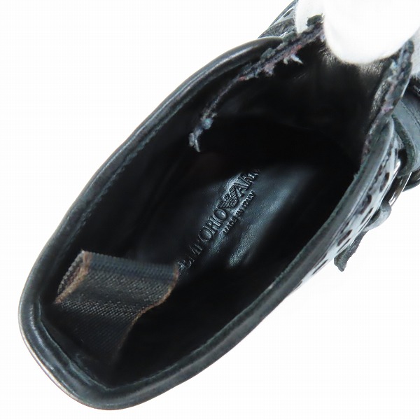 実際に弊社で買取させて頂いたEMPORIO ARMANI/エンポリオアルマーニ レザー ベルトブーツ 6の画像 4枚目