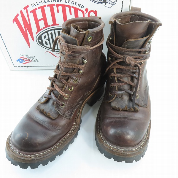 実際に弊社で買取させて頂いたWHITE S BOOTS/ホワイツブーツ Smoke Jumper/スモークジャンパー レースアップブーツ 350-V ブラウン 7E