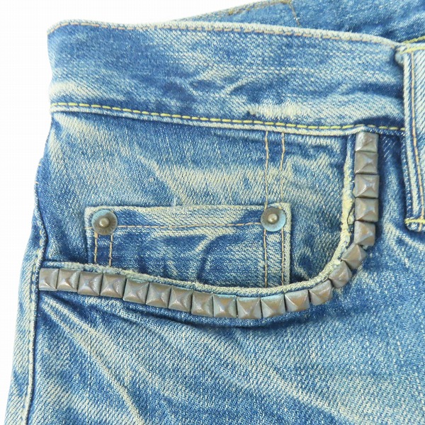 実際に弊社で買取させて頂いたHYSTERIC GLAMOUR/ヒステリックグラマー 3rd小窓セルビッチデニムパンツ/ジーンズ 4AP-2102 30の画像 6枚目