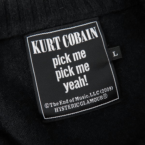 実際に弊社で買取させて頂いたHYSTERIC GLAMOUR/ヒステリックグラマー KURT COBAIN/カートコバーン ウール/カシミヤ セーター 0293NS11 /Lの画像 2枚目