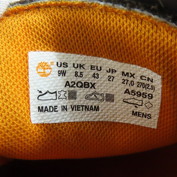 実際に弊社で買取させて頂いたA BATHING APE×Timberland/アベイシングエイプ×ティンバーランド カモフラ プレミアム チャッカブーツ A2QBX A5959/27.0の画像 6枚目