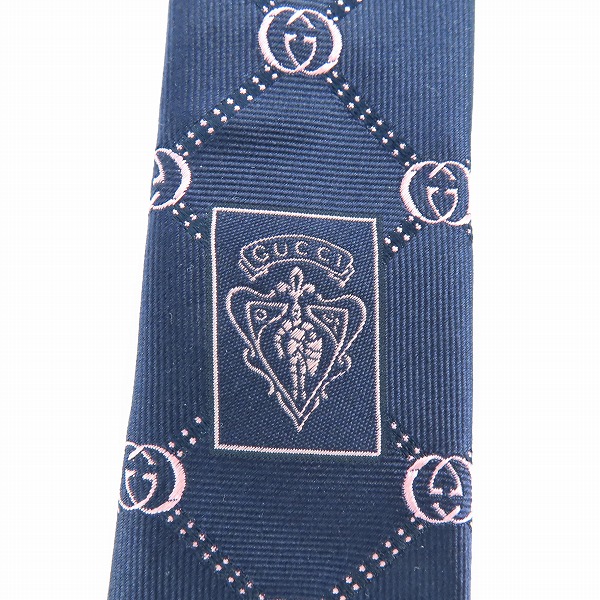 実際に弊社で買取させて頂いたGUCCI/グッチ GG柄 シルク ネクタイの画像 5枚目