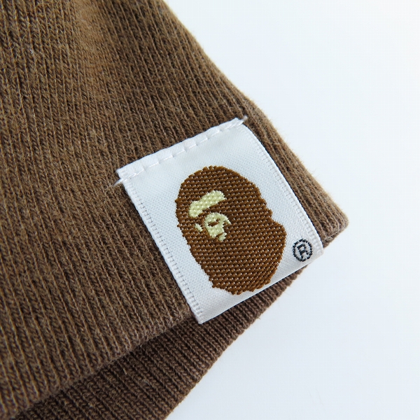 実際に弊社で買取させて頂いたA BATHING APE/アベイシングエイプ ロゴプリント スウェット ブラウン/Lの画像 4枚目