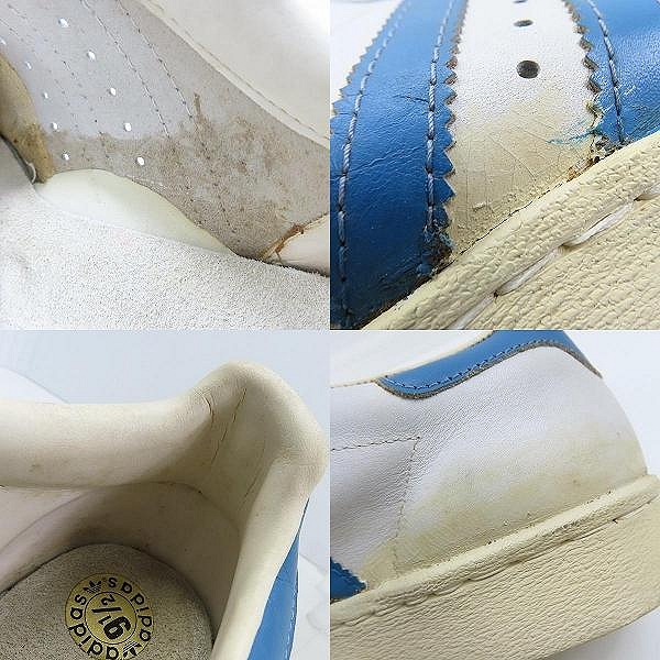 実際に弊社で買取させて頂いたadidas/アディダス 金ベロ/フランス製/ヴィンテージ SUPERSTAR/スーパースター スニーカー 9.5の画像 6枚目