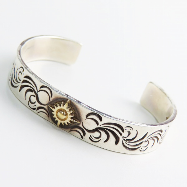 実際に弊社で買取させて頂いたARIZONA FREEDOM/アリゾナフリーダム K18太陽神 巻唐草バングル