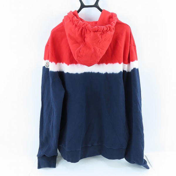 実際に弊社で買取させて頂いた【JPタグ】MONCLER/モンクレール タイダイ/トリコロール フーディ パーカー F10918G71060/XXLの画像 1枚目