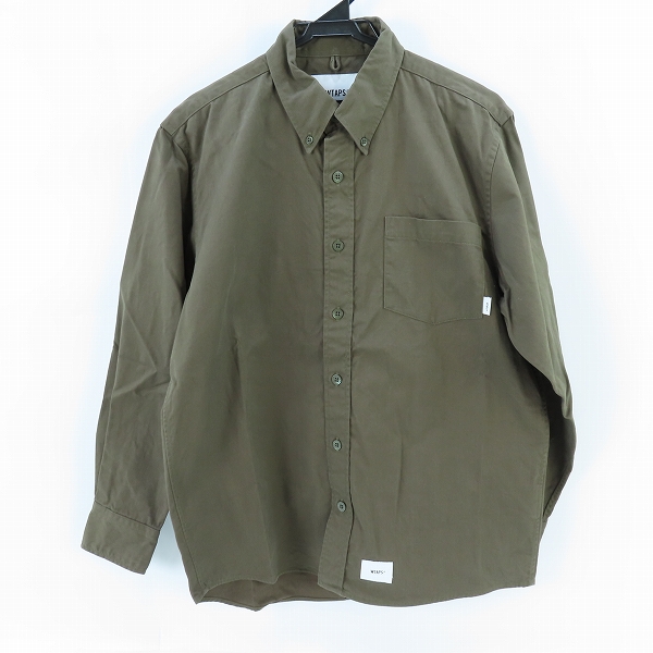 実際に弊社で買取させて頂いたWTAPS/ダブルタップス 20AW COTTON.TWILL コットンツイルボタンダウンシャツ 202TQDT-SHM03/01(S)