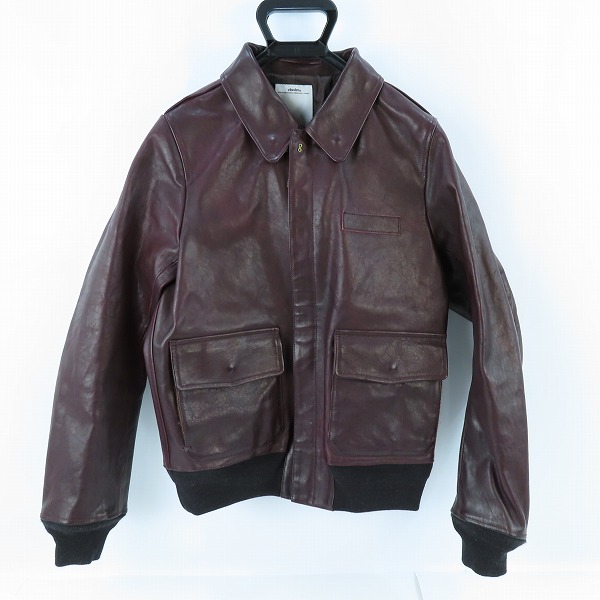 実際に弊社で買取させて頂いたvisvim/ビズビム ELMENDORF JKT IT (VEGGIE) レザージャケット 中村ヒロキ着用 シリアル入り バーガンディ 0117105014005/1